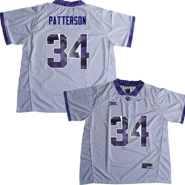 Men #34 Blake Patterson TCU Horned Frogs College Football Jerseys Sale-White - Click Image to Close